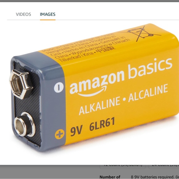 Basics 8-Count 9 Volt Alkaline Performance All-Purpose Batteries - Picture 2 of 9